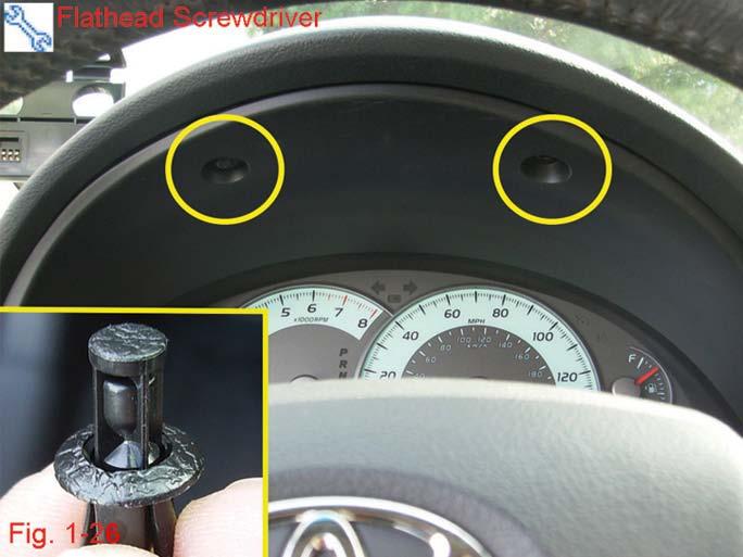 Using your hands, remove instrument cluster bezel starting from the bottom (Rollover Image). c. Route microphone wire. 1.