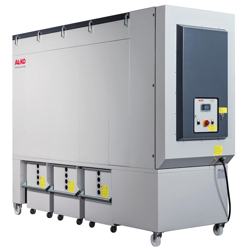 AL-KO POWER UNIT 350 UND POWER UNIT 350 + THE NEW PERFORMANCE CLASS The advantages for you: I Highest extraction performance I Lowest energy consumption A+ I Optimum safety I Compact construction