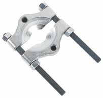 Beveled edge allows insertion behind pulleys, gears, or bearings where space limitations preclude the use of a standard