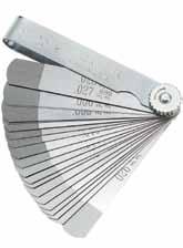 03 Miscellaneous 25 Blade All-Purpose Feeler Gauge Item #: MT-1049 Contents: 25, 3.31 x 0.5 Blades Sizes:.0015,.002,.003,.004,.005,.006,.007,.008,.009,.010,.011,.012,.013,.014,.015,.016,.018,.020,.