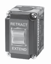 Linear Actuators Actuator Controls Switches DPDT Switch Box Specifications Parameter DPDT Box Maximum voltage [Vac] 270 Maximum current [A] 15 Protection class NEMA 1 Part number 6932-101-054 Robust