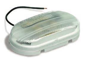 Interior Lighting 107 Economy Dome Lamp Surface mount, snap-on lens; molded o-ring Low profile; less than