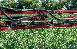 To accommodate sprayer wheel tracks, fence rows or other field conditions, you can pre-set spray rates up to 3 percent higher than your target rate on up to eight nozzles.