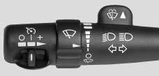 The lever on the left side of the steering column includes the following: G Turn and Lane Change Signals. Turn and Lane-Change Signals on page 3-8. 3 Headlamp High/Low-Beam Changer.