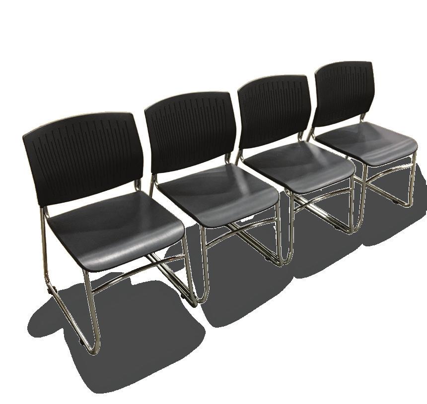 Construction 16 gauge chrome tube frame with durable plastic seat and back 5 LIMITED WARRANTY YEAR Easy clean surface Gang together - includes ganging clips on feet