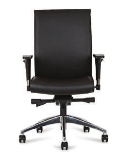 Teem Mid-Back Mid-back with adjustable arm rests, pneumatic seat height