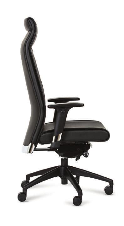 Teem High-Back High-back with adjustable arm rests, pneumatic seat height adjustment, seat depth