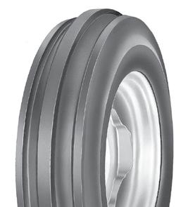 FRONT FARM F-2 TF-9090 3-RIB FRONT TIRE DESIGNED FOR EASY STEERING WIDE CENTER AND SHOULDER RIBS INCREASED RESISTANCE TOWARD STUBBLE DAMAGE TUBE, NYLON CORD BODY RIM WIDTH DIAMETER