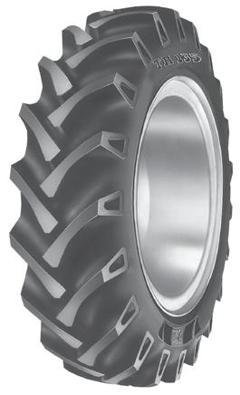 REAR FARM R-1 TR-135 DUAL ANGLED TREAD LUGS PROVIDE HIGH TRACTION AND LONG LIFE IN BOTH FIELD AND ON-THE-ROAD OPERATIONS REINFORCED SHOULDERS PROVIDE EXTRA DURABILITY STRONG CASING FOR EXCELLENT