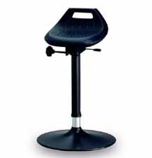 Clean16 Cleanroom ESD swivel chair Ergonomically formed cushion parts with foam-injection technology with air-tight seals, conductive ESD artificial leather upholstery, seat support and cover made of