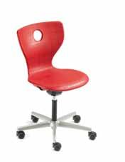 Certified for clean-room use by the Fraunhofer-Institut IPA Stuttgart (suitable for Clean Room Class 1) Artificial leather Metal parts Swivel chair ESD Clean16 440-565 mm 480 mm 470 mm 380 mm S3-6A