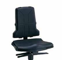 Factory8 ESD swivel chair with climbing aid Equipped as Factory4 ESD, but extended seat height, climbing aid 580-850 mm; 480 mm; 420 mm with climbing aid and ESD sliders: S3-2K ESD pad Luxury ESD