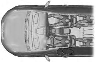 See Crash Sensors and Airbag Indicator (page 28). SIDE CURTAIN AIRBAGS - COUPE E174777 The airbags are located inside the seatback of the front seats.