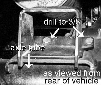 REAR PROCEDURE 7) PREPARE VEHICLE Before raising the rear of the vehicle: Disconnect the upper end of the track bar. Loosen, but do not remove, the track bar at the driver side axle mount.