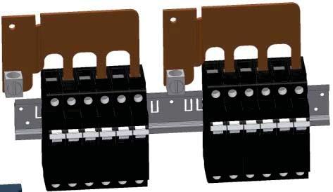 The MNPV12-250 busbars may be joined to accommodate 6 strings or separated for two independent sets of