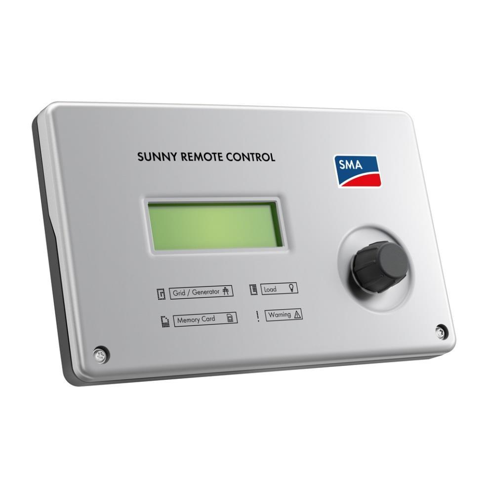 Sunny Remote Control SRC-20 > Additional remote for each system > One SRC-20 per cluster system > Easy to use control and visualization unit > Data logging maximum 2GB > Up to 20 m