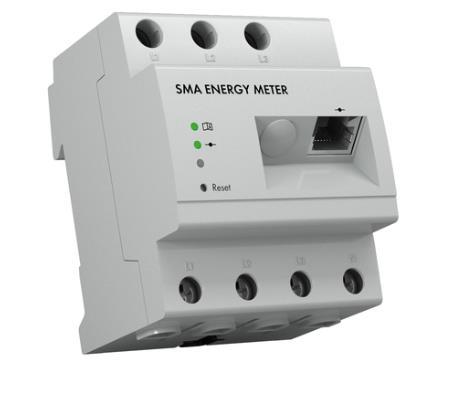 Key Components SMA Energy Meter Technical Data Interfaces Speedwire > High performance - 3-phase reading, bidirectional meter with SMA Speedwire interface for 3-/1-phase measuring with measurement