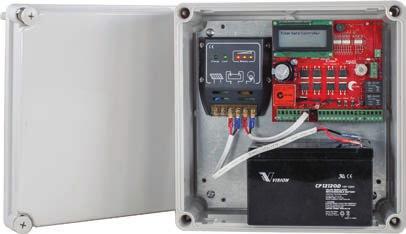 SOLAR KITS FOR SINGLE & DOUBLE GATE Solar kits for Single & Double 24 or 12 Volt DC Motors Single or Double Gate Operation DESCRIPTION With solar gate kits there is no need to run mains power down to