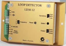 VEHICLE LOOP DETECTORS Vehicle loop detectors for automatic gates and doors An inductive loop detector is used to detect motor vehicles.