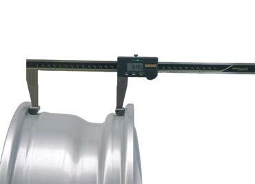 Formula for calculating offset - ( (MW) mm ) ET = (FT) mm - + (HB) mm 2 rim width calliper gauge Digital calliper gauge with measuring cylinder for determining rim width.