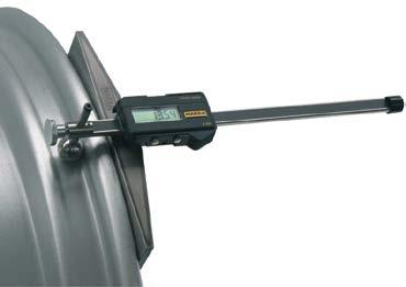 Rim flange width calliper gauge Digital calliper gauge with vertically adjustable measuring ball for determining rim flange width, measuring ball and stop plate hardened,