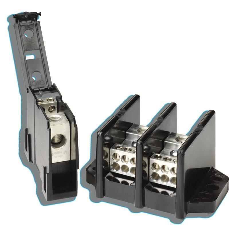 Distribution Blocks Splicer Blocks Covers Connectors Box lug connectors are designed for use with a single, solid or class B or C stranded conductor.