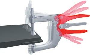 ] Horizontal hold-down clamp Very low profile Handle is horizontal in the clamped position Holding capacities