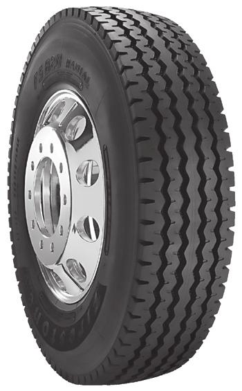 FS820 On/Off-Highway All-Position Radial Special tread compounds help resist cuts, chips, and tears for long original tread life.