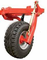 Gauge wheels When equipped with a double disc gang or in solo operation at a deeper working depth,