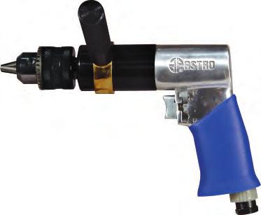 1kg) 1/2hp 7cfm 90-120psi 1/2" Extra Heavy Duty Reversible Air Drill Side handle for greater operator control One hand reverse lever Positive action trigger for speed control Variable speed throttle