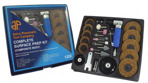 Kit Includes: 1-90 Angle Die Grinder with Composite Handle (#1240) 5-2" Surface Prep Pads with Holder 5-3" Surface Prep Pads with Holder 1 - Spanner Wrench 1-1/8" Collet 10pc.