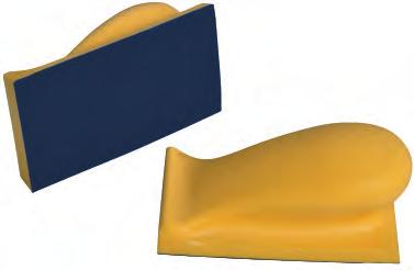 66 PAINT & BODY 4650 (PSA) 4651 (Velcro) 5" x 2-3/4" Hand Sanding Block Molded Rectangle Soft Hand Pad