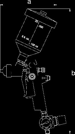 Pressure Weight Pico-Speed HVLP paint gun 0,8 mm 0,8 mm nozzle set 1,0 mm nozzle set 1, mm nozzle set 0,15 l cup including mini pressure regulator Inner Hose
