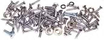 INTERIOR TRIM SCREW KITS These kits include all screws necessary for the complete interior of the car, including window frame, dash rail, instrument panel, door step, and dove tail screws, also when