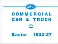DETAIL & SPECIFICATION BOOKS continued VB41 Ford Commercial Car & Truck, contains