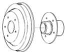 1.50 pr B-1183 Rear wheel hub fiber gasket... 28-48.