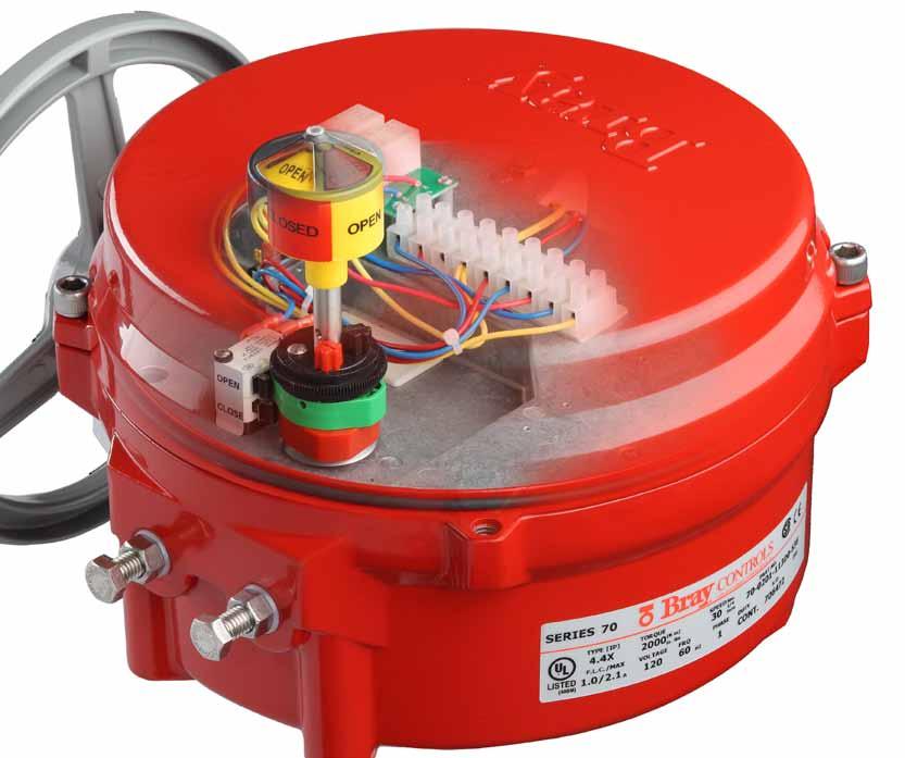 AUTOMATIC POWER CUTOUT SWITCH: The Series 70 is supplied with a SPDT mechanical switch which cuts power to the motor when the handwheel is engaged for manual operation.