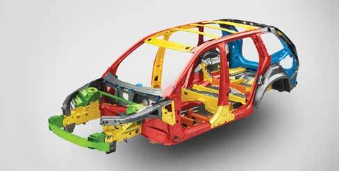 The foundation for our new generation of cars is a very strong passenger compartment that uses a high percentage of ultra high-strength (boron) steel to create a protective cage around you and your