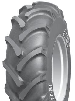 ROUNDED TIRE SHAPE TO REDUCE CROP AND SOIL DISTURBANCE. TREAD DESIGNED FOR ADDED TRACTION AND SELF CLEANING PROPERTIES.