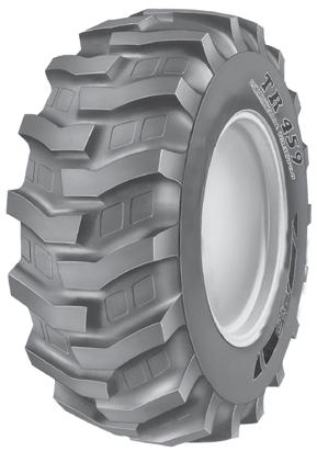 REAR FARM R4 BKT TR-459 DESIGNED FOR DRIVE WHEEL ON INDUSTRIAL TRACTORS. WIDE LUGS AND EXTENSIVE LUG OVERLAPPING AT CENTER. PROVIDES RESISTANCE TO BUCKLING, TEARING & CRACKING.