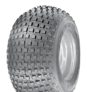 FLEXIBLE SIDEWALL PROVIDES A SOFT RIDE. all terrain vehicle dimple knobby CUPPED KNOBBY TREAD FOR MAXIMUM TRACTION. HEAVY SIDEWALL RESISTS PUNCTURES.