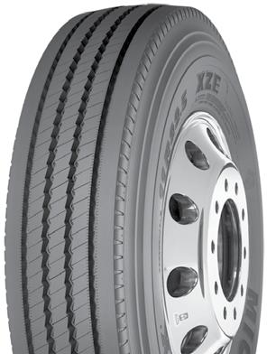 STEER/ALL-POSITION TIRES XZE REGIONAL & BUS / RV Exceptional all-position radial with extra-wide, extra-deep tread designed to help deliver our best wear in high scrub applications Beefy, buttressed