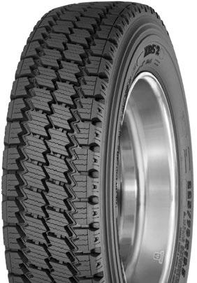 DRIVE TIRES XDS Drive axle radial for year-round traction and optimized for severe winter conditions in regional and on/off road applications Rugged directional tread design helps boost snow and ice