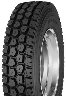 DRIVE TIRES XDY-EX2 ON/OFF ROAD Our most aggressive drive axle tire designed for commercial vehicles operating in extreme conditions where maximum traction is the priority Improved off-road and mud