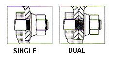 1.2.1 Installation Procedure of Wheel Hubs A typical assembly for a single and dual wheel assembly is shown in Figure 5.