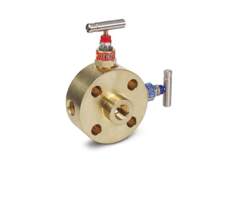 Integral Block & Bleed Valves Monoflange Valve Features ANSI B6.5 flanged inlet connections /" to " sizes Class rated to class 500 rated. /"-4 NPT(female) standard outlet.