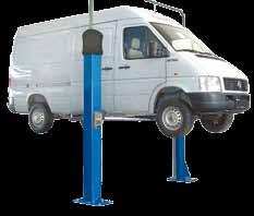 Two Post Lift Model: ECON III 4.0 for passenger cars and commercial vehicles up to 4.0 t gross weight 4.