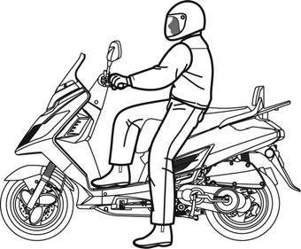Before restarting the engine, you must turn the ignition switch to the OFF position and then back to ON. You can then start the scooter normally.