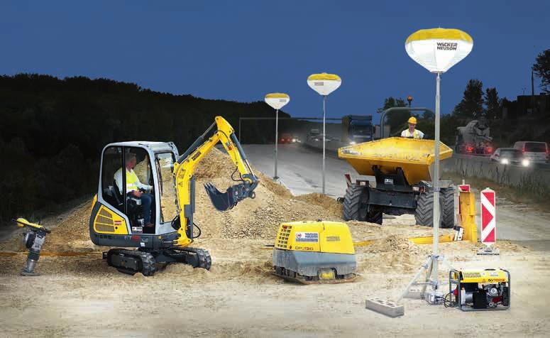 Bright and glare-free Our lighting systems make it possible to optimally illuminate your work areas in a glare-free manner and are also particularly suitable for applications on construction sites