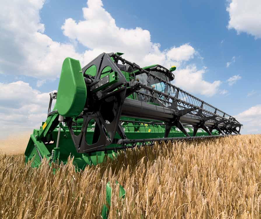 600R Series Platform Put one of the John Deere 600R Series Platforms on your combine and you ll get lower, faster cutting that you can easily adjust to suit your conditions.